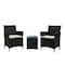 Manhattan Comfort Imperia Steel Rattan 3-Piece Patio Conversation Set with Cushions in Cream OD-CV020-CR - alternate 1